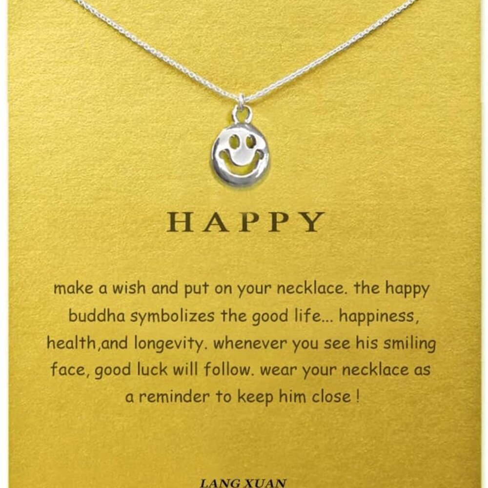 Message Card Compass Pendant Necklace Friendship Sun Good Luck Elephant Starfish